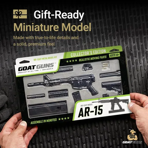 Vista 6 de GOAT GUNS Miniatura AR 15 (Charky) Kit de construcción de modelo de metal