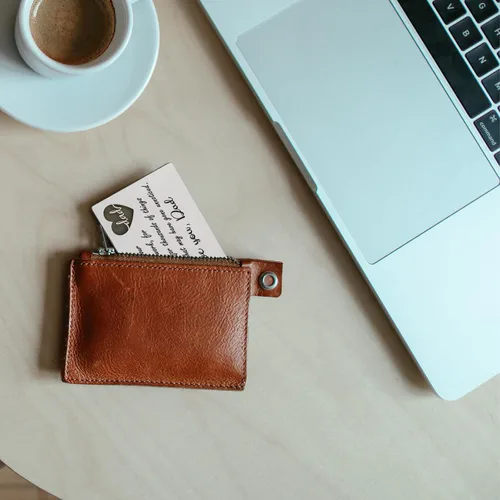 Vista 6 de YODOCAMP Tarjeta de billetera con texto en inglés "Thank You Dad", tarjeta de cartera grabada para mi papá de hija e hijo, cumpleaños, día