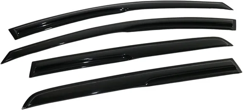 Vista 4 de Visera de ventana compatible con VW Golf MK7 2015-2019, humo acrílico teñido y semitransparente, protector de sombra de lluvia, deflector de aire