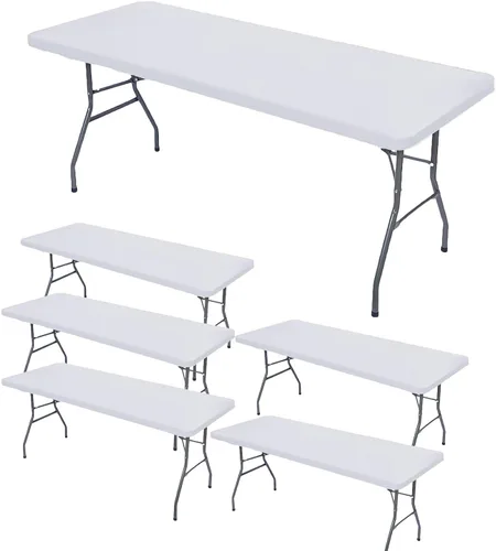 Vista 5 de Paquete de 2 manteles ajustables de elastano, manteles elásticos extraíbles negros para mesas rectangulares de 4 pies, mantel elástico lavable