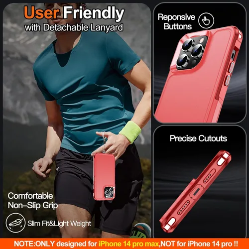 Vista 7 de MOZOTER Funda magnética para iPhone 14 Pro Max [compatible con Magsafe] [protección contra caídas de grado militar]