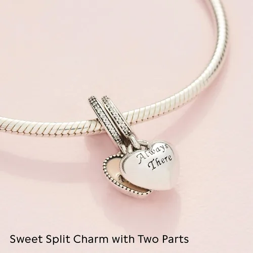 Vista 4 de Pandora Jewelry - Colgante de plata de ley con forma de corazón con circonita cúbica