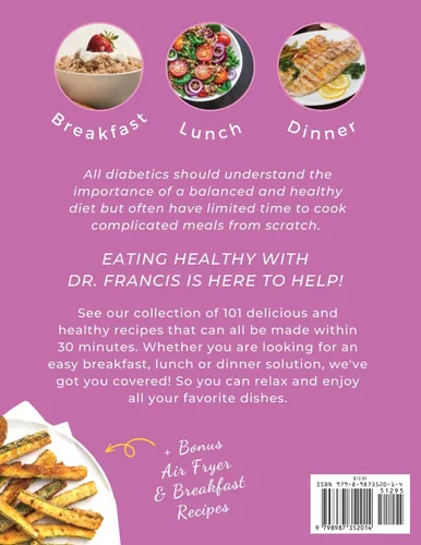 Vista 2 de Eating Healthy with Dr. Francis 101 Quick and Easy 30 Minute Recipes for DIABETICS