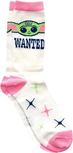 Vista 6 de STAR WARS JuniorsLadies Baby Yoda Crew Socks 5 Pair Pack Size 4-10