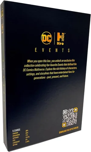Vista 4 de DC x HRO Colección de eventos híbridos de edición limitada Flowpack - DC Unlock The Multiverse, 5 tarjetas comerciales híbridas NFT