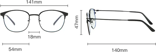 Vista 5 de Shiratori Nuevas gafas de lente transparentes sin borde de medio marco vintage de moda