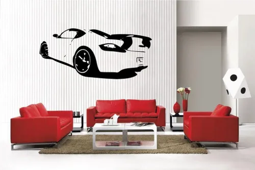 Vista 4 de Newclew - Adhesivo de vinilo extraíble para pared, diseño de coche