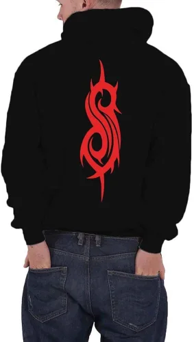 Vista 2 de Slipknot Hoodie Tribal S Band Logo Official Unisex Grey Pullover Size M