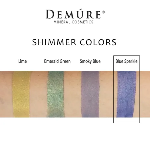 Vista 2 de Demure Mineral Make Up Sombra de ojos (Blue Sparkle), sombra de ojos brillante, polvo suelto, sombra de ojos con purpurina, maquillaje de ojos