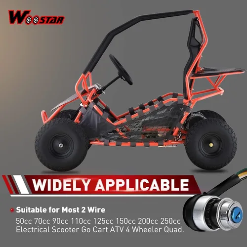 Vista 4 de WOOSTAR Interruptor de llave de encendido de 5 pines para 50cc 70cc 90cc 110cc 125cc 150cc 200cc 250cc dune Buggy Go Kart ATV 4 Wheeler Quad