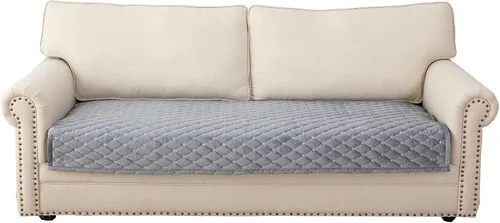 Vista 11 de Eismodra Almohadas para sofá, funda de sofá, fundas de sofá modular para sofá de 3 cojines, fundas de sofá para perros, gatos y mascotas, sofá Azul