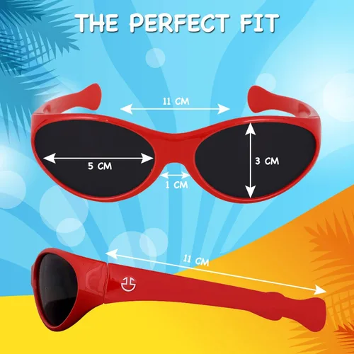 Vista 2 de Optix 55 Gafas de sol para bebé, 100% protección UV, gafas de sol para bebés y niños (edades 0-3 años)