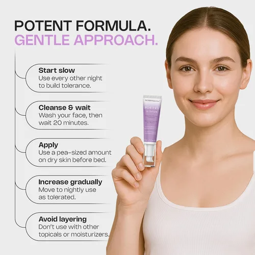 Vista 6 de DERMAdoctor Retinol Crema antienvejecimiento antiarrugas para manchas oscuras, tono de piel desigual, decoloración, antiarrugas, hidratante,