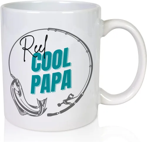 Vista 2 de Reel Cool Papa - Taza de café, Día del Padre, cumpleaños, Navidad, para papá, mejor abuelo, pesca, papá, taza de café o té, taza de té para abuelo