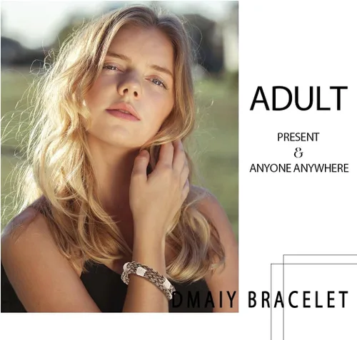 Vista 3 de Pulsera tejida de cuero para hombres y mujeres, pulseras vintage bohemias, pulsera trenzada ajustable hecha a mano para vacaciones, Talla única