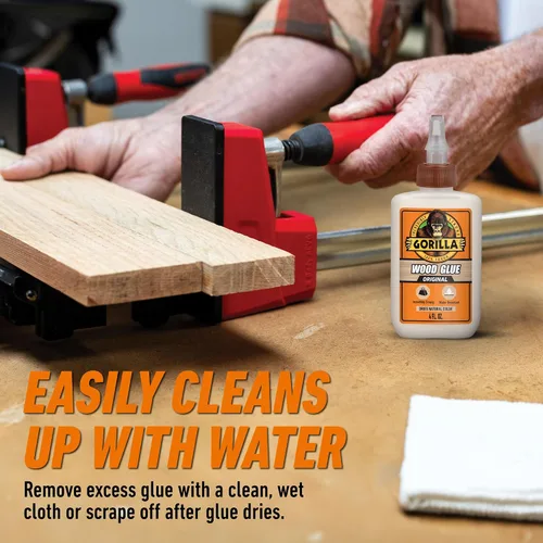 Vista 7 de Gorilla Pegamento para madera, color madera natural, botella de 4 onzas (paquete de 2) – Resistente al agua para proyectos y reparaciones