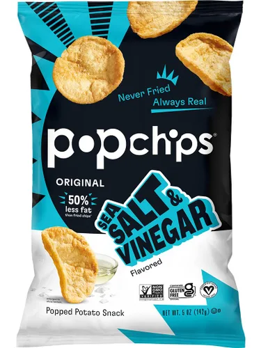 Vista 6 de Popchips Paquete variado de papas fritas, porciones individuales de 0.8 onzas (paquete de 24), 4 sabores: 8 sal marina, 8 barbacoa, 4 crema agria