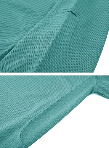 Vista 4 de Camiseta de cuello polo táctica Tacvasen para hombre, diseño de manga larga y corta, para deportes y uso al aire libre