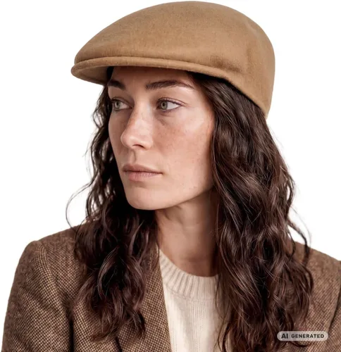 Vista 2 de Kangol Tropic Marl 504 – 7026bc – de los hombres, color azul marino Camello
