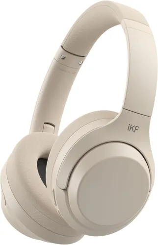 Vista 10 de iKF T1 Auriculares inalámbricos sobre la oreja, tiempo de reproducción de 50 horas, graves profundos, plegables Bluetooth Multi-Point