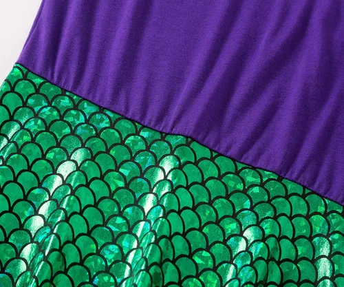 Vista 5 de Disfraz de sirena de mar profundo para mujer, disfraz de sirena para adultos, Ariel