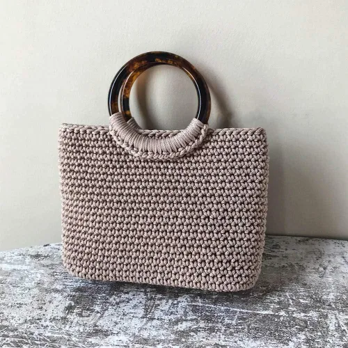 Vista 6 de Cordón de hilo artístico de 14.11 oz, hilo de poliéster color burdeos, para tejer macramé, bolsas de ganchillo, canasta de ganchillo, sombrero