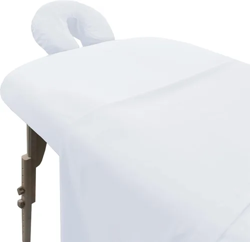 Vista 18 de London Linens Juego de sábanas de microfibra suave para mesa de masaje de 3 piezas, incluye funda para mesa de masaje, sábana bajera ajustable