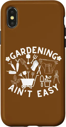 Vista 4 de Funda gráfica de jardinero con diseño floral vintage para iPhone 14 Gardening Ain't Easy