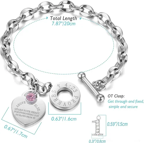 Vista 3 de Pulsera de cumpleaños para niñas, pulseras de cumpleaños 10, 11, 12, 13, 14, 15, 16, 18, 21, regalo de cumpleaños para ella