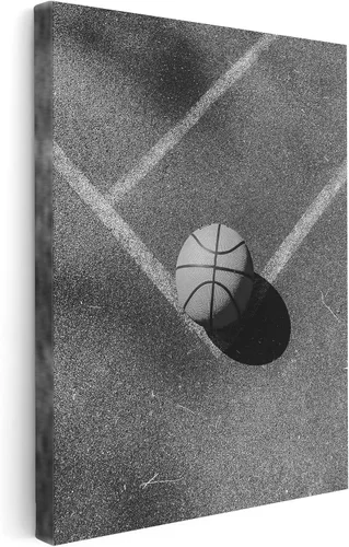 Vista 12 de Poster Master Lienzo de baloncesto - Impresión de pelota en una repisa - Arte deportivo - Fotografía en blanco y negro - Arte de atleta - Decoración