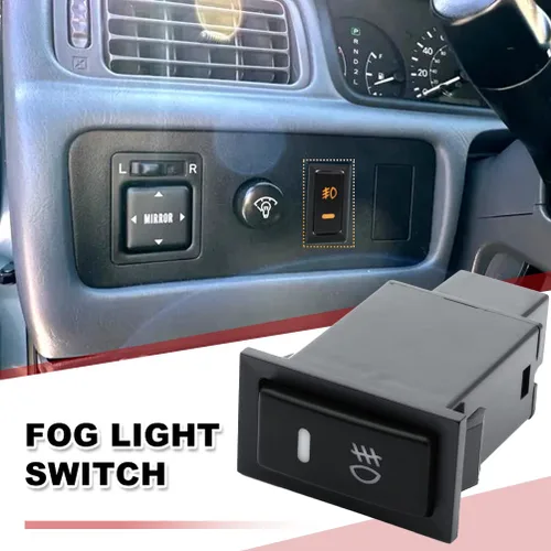 Vista 2 de Luz antiniebla LED SPST interruptor basculante para T0yota 4Runner Camry Celica Corolla Enchufes de interruptor LED de 5 pines, se adapta a