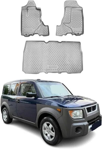 Vista 10 de OMAC Alfombrillas para Honda Element 2003-2008, alfombrillas de automóvil para todo tipo de clima, 3D, ajuste personalizado, tapete de goma