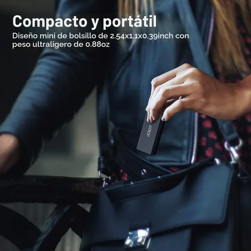 Vista 3 de JOIOT SSD externo portátil de 250 GB, SSD portátil USB 3.2 tipo C, unidad externa de estado sólido ultraligera, mini unidad de estado sólido