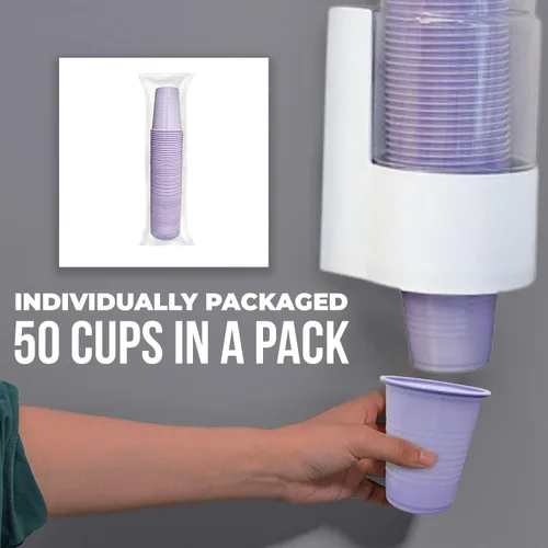 Vista 4 de Vasos desechables Paquete de 500 Vasos de baño de plástico azules de 5 onzas, perfectos para medicina, agua, enjuague, enjuague bucal, fiestas