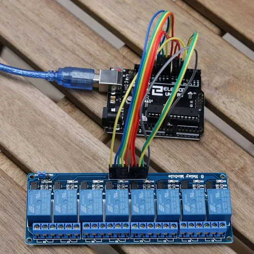 Vista 7 de Tablero de control del módulo de relé de 8 canales DC 5V DC 230V con optoacoplador para UNO R3 MEGA 2560 1280 DSP ARM PIC AVR TTL Logic STM32