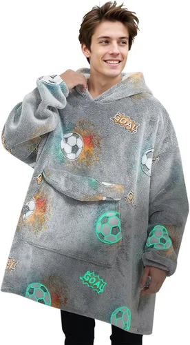 Vista 8 de Fiosnow Sudaderas con capucha de pizza y papas fritas para mujeres y hombres, sudaderas con capucha de tamaño grande para adultos, manta portátil