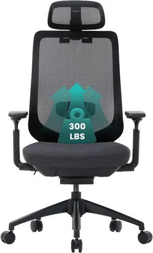 Vista 12 de COLAMY Silla de oficina ergonómica de malla, silla de escritorio ejecutiva de computadora con respaldo alto y reposacabezas ajustables y brazos 4D