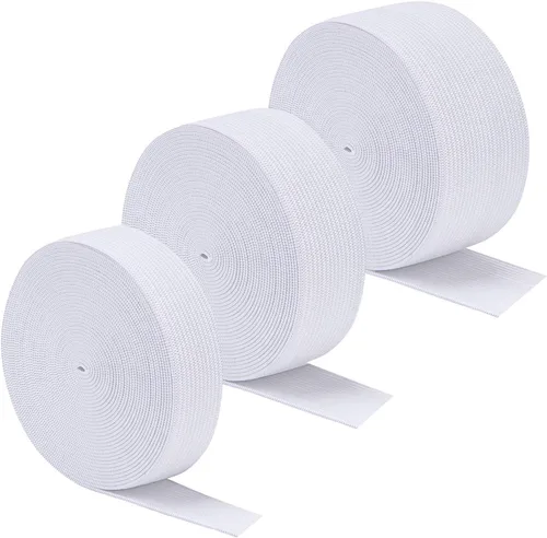 Vista 7 de Sunmns 3 rollos de banda elástica extensible para coser en carrete, 3/5, 1, 1-1/2 pulgadas de ancho, 5.5 yardas/rollo (negro)