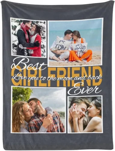 Vista 12 de Manta personalizada con fotos, mantas personalizadas con imagen para madre, padre, niños, hermana, amigos, parejas, cumpleaños, 1 foto, 30 x 40