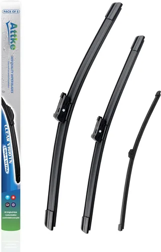 Vista 8 de ATTKE Limpiaparabrisas para Todo Clima, 15" + 15" Delanteros y 13" Trasero para Jeep Wrangler 2008-2018, Estilo OE Genuino (3 Limpiaparabrisas)