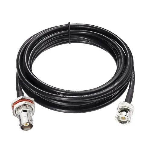 Vista 10 de Superbat Cable BNC RG58 BNC macho a hembra de 50 ohmios, cable coaxial de 2 pies, paquete de 2 Cable de extensión de antena de baja pérdida