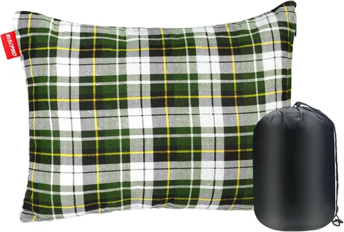 Vista 8 de Almohada para acampar al aire libre, ligera, comprimible, fundas de almohada de viaje de franela, funda de almohada extraíble lavable para acampar