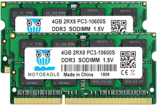 Vista 21 de Motoeagle DDR3-1066 SODIMM 8GB Kit (2X4GB) 2Rx8 PC3 8500 8500S 4GB DDR3 1066MHz 1067MHz CL7 204-Pin 1.5V Non-ECC Unbuffered Laptop Memory RAM Modules