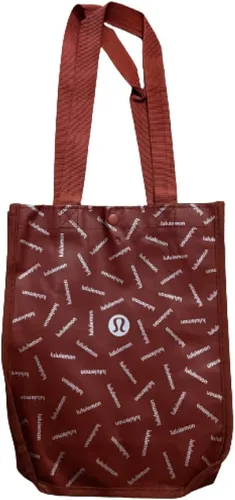 Vista 5 de LULULEMON NUEVA COMPRA ALMUERZO GIMNASIO BOLSA DE YOGA DANZA TENIS GOLF GYM PLAYA SKATE, Rojo/Blanco