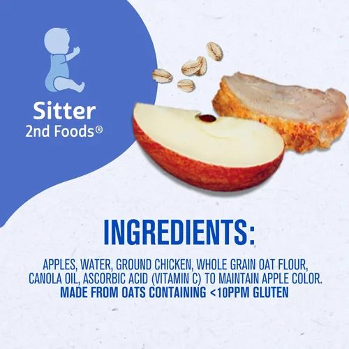 Vista 9 de Gerber Baby Food 2nd Foods, cena, puré de pollo con manzana, tubos de 4 onzas, paquete de 2 (paquete de 8)