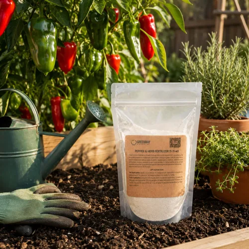Vista 7 de Greenway Biotech, Inc. Fertilizante de pimienta y hierbas 11-11-40 en polvo - Soluble en agua con micronutrientes quelados para pimientos picantes