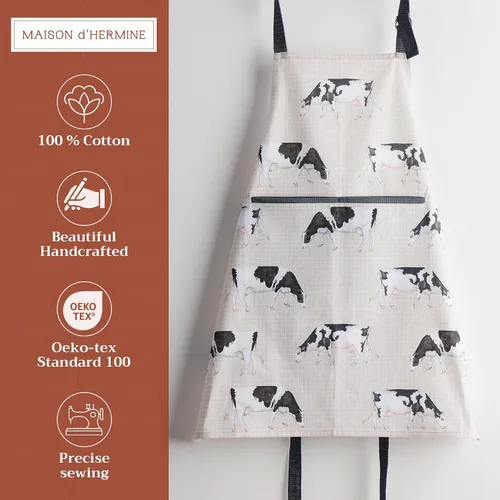 Vista 173 de Maison d' Hermine Delantales para mujer con bolsillo, 100% algodón (27.50 x 31.50 pulgadas)