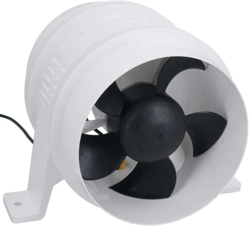 Vista 3 de 4" Attwood Turbo 4000 ventilador de sentina en línea ventilador de ventilación de cabina 12v 145 CFM
