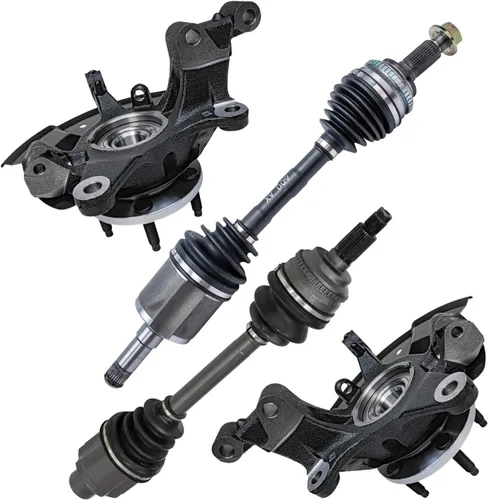 Vista 77 de Detroit Axle - Kit de nudillos traseros izquierdo FWD para Hyundai Santa Fe 2007-2009 Veracruz 2007-2012, reemplazo del conjunto de cojinete