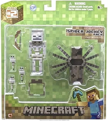 Vista 3 de Pack de figura de acción de Minecraft Spider: Jockey.